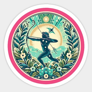 "Sagittarius Celestial Bliss" _ Zodiac Horoscope Star Signs Sticker